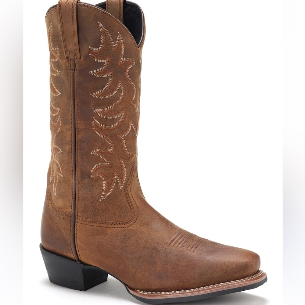 Men’s Laredo Breakout Vintage Tan Western Cowboy Leather Boot 10.5 Wide NWOT